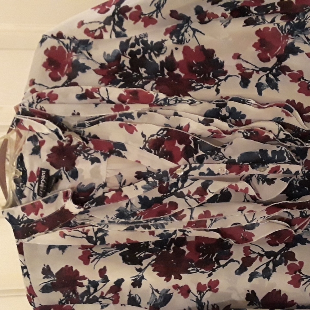 Lane Bryant sheer ruffled front blouse with gray detachable camisole size 18/20.